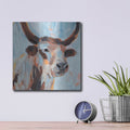 'Vivid Cattle 1' by Annie Warren – Metal Wall Art, 12x12 room view
