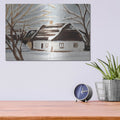 'Winter Cottage 1' by Annie Warren – Metal Wall Art, 16x12 room view