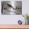 'Winter Cottage 2' by Annie Warren – Metal Wall Art, 16x12 room view