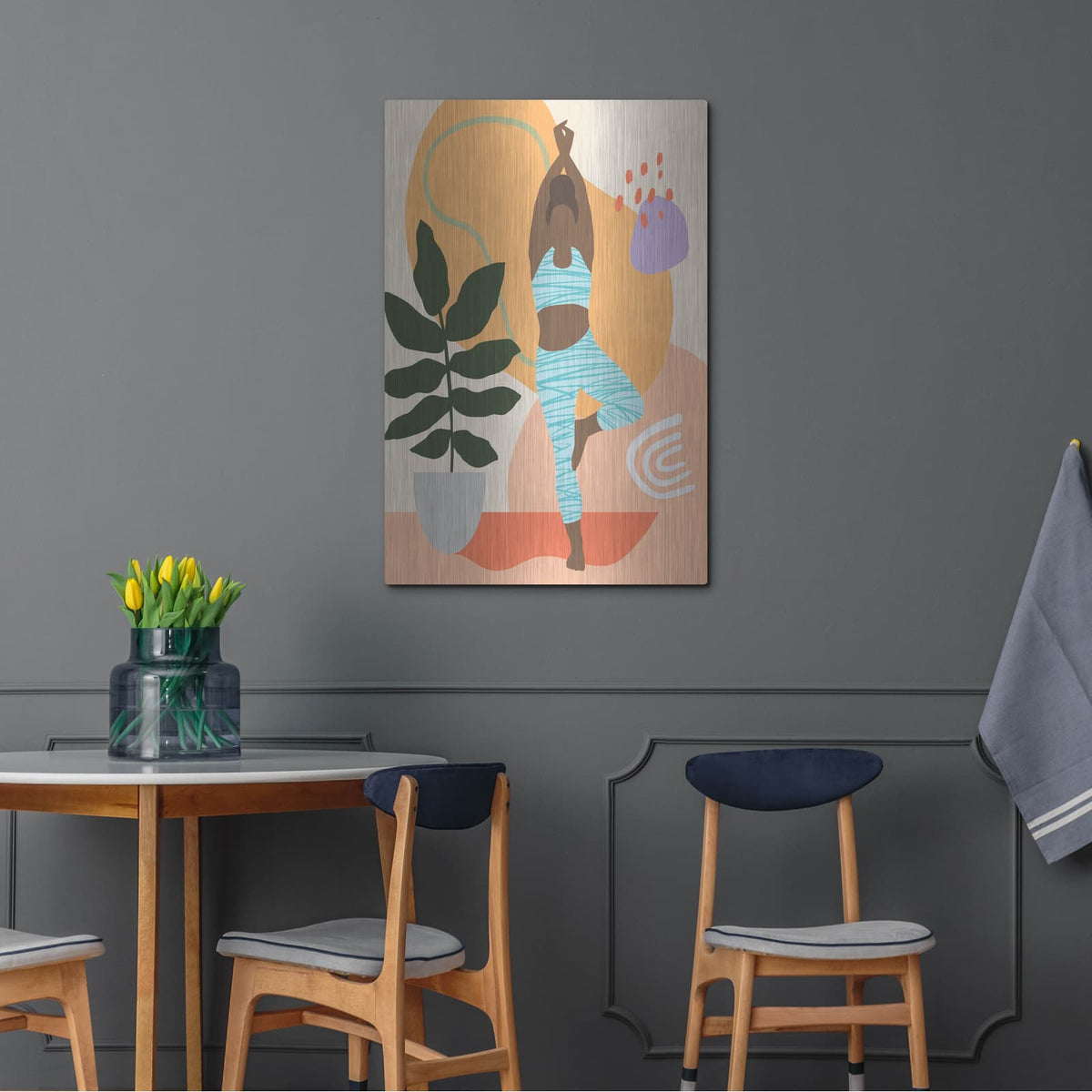 'Bright Energy 2' by Annie Warren – Metal Wall Art, 24x36 room view