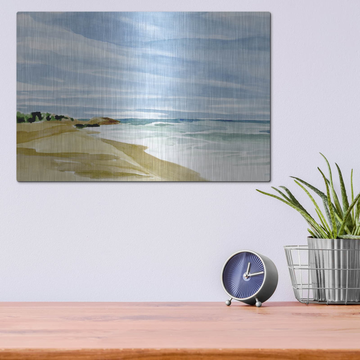 'Coastline Calm 2' by Annie Warren – Metal Wall Art, 16x12 room view