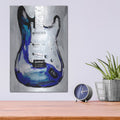 'Electric Blues 1' by Annie Warren – Metal Wall Art, 12x16 room view