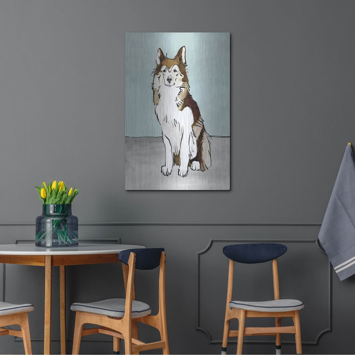 'Pet Portrait 2' by Annie Warren – Metal Wall Art, 24x36 room view