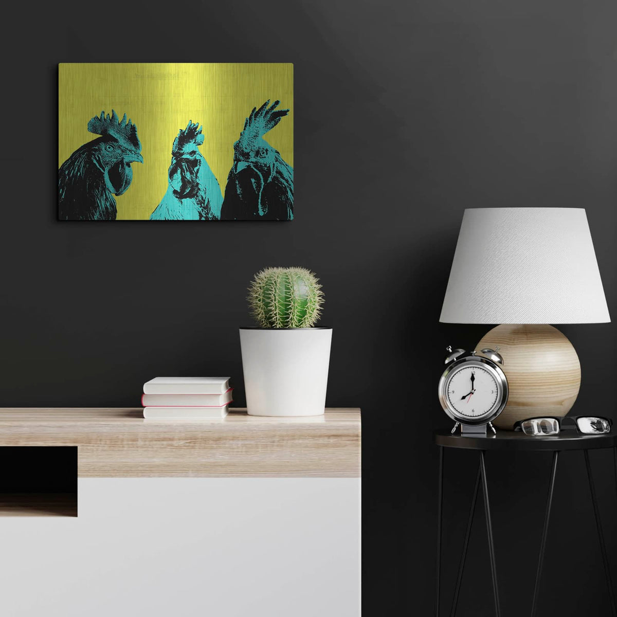 'Pop Art Farm 5' by Annie Warren – Metal Wall Art, 24x16 room view