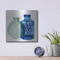 'Sea Glass Vase 2' by Annie Warren – Metal Wall Art, 12x12 room view