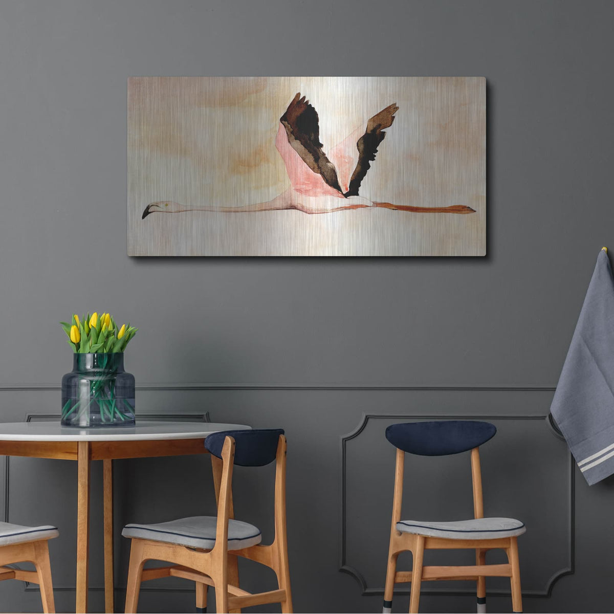 'Touching Down 1' by Annie Warren – Metal Wall Art, 48x24 room view