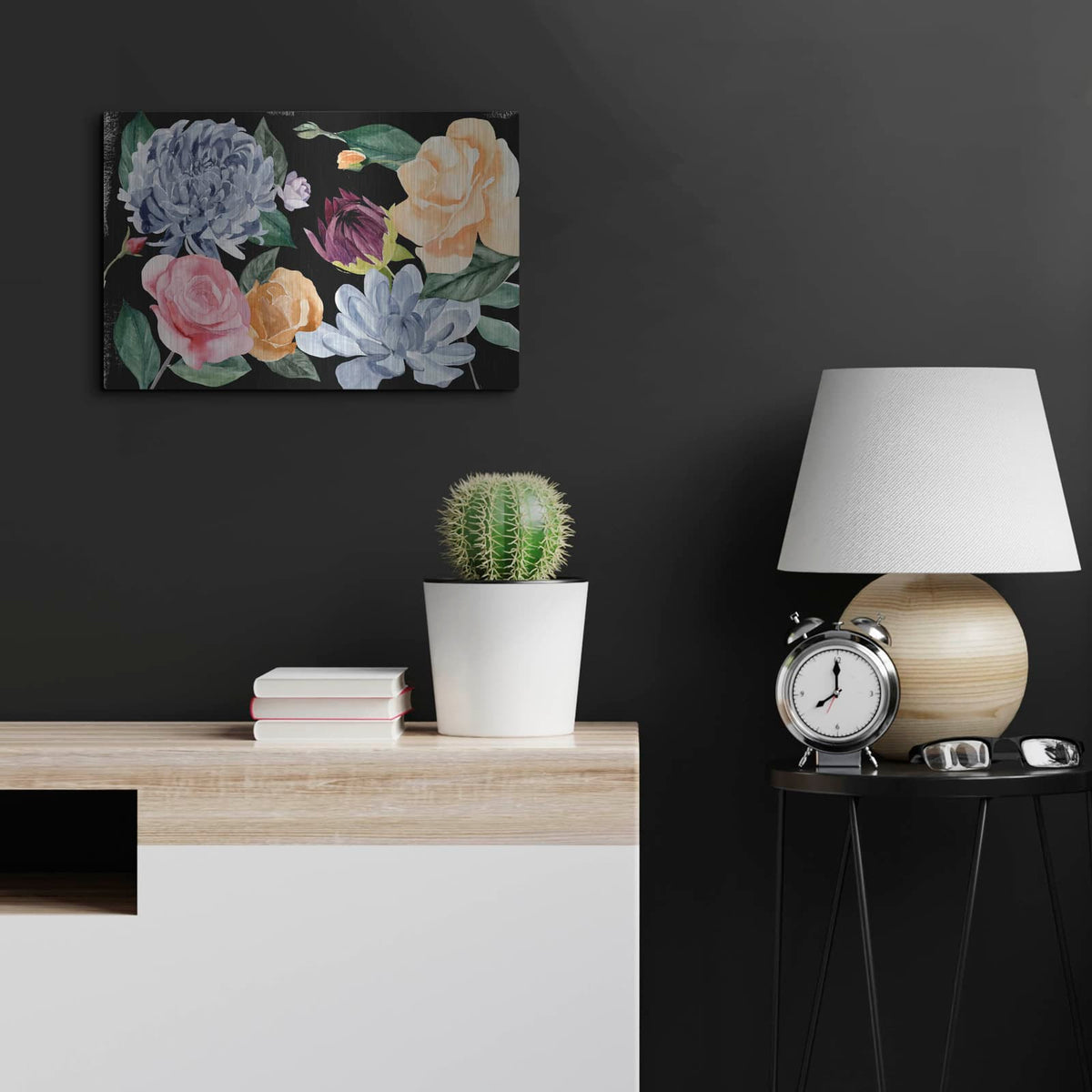 'Twilight Blossom Collection A' by Annie Warren – Metal Wall Art, 24x16 room view
