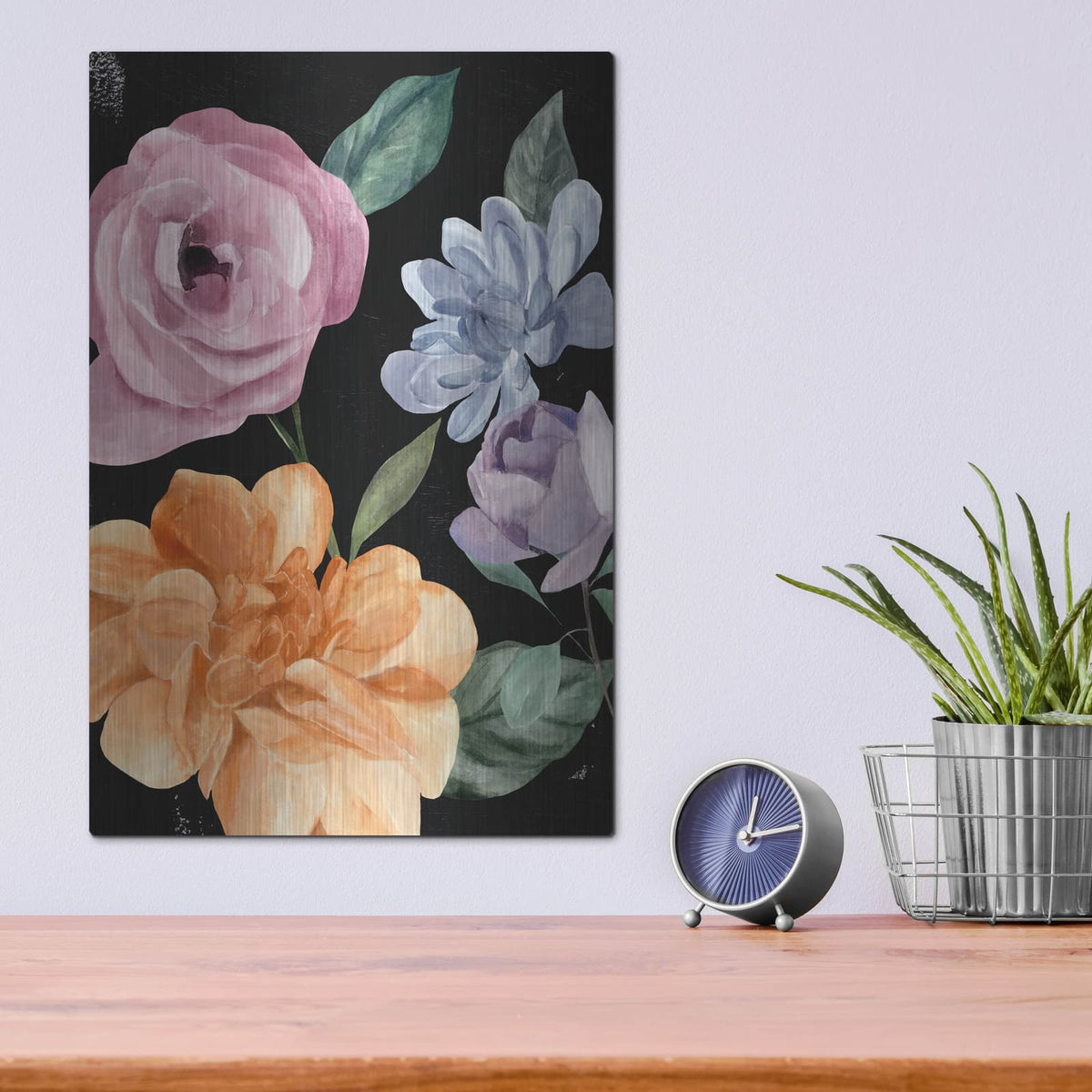 'Twilight Blossom Collection B' by Annie Warren – Metal Wall Art, 12x16 room view