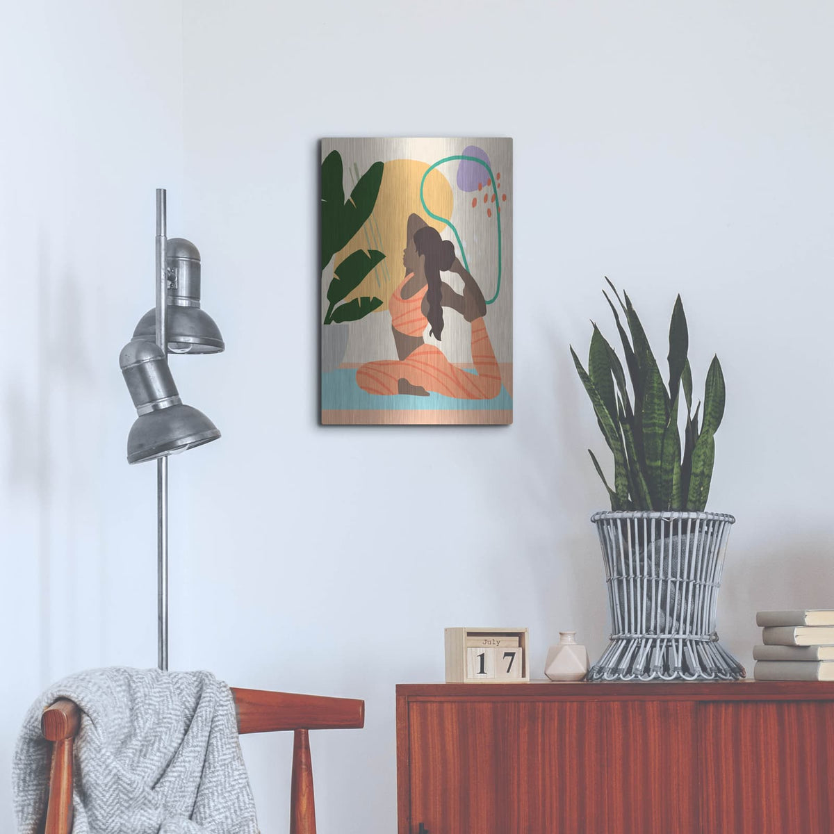 'Bright Energy 4' by Annie Warren – Metal Wall Art, 16x24 room view