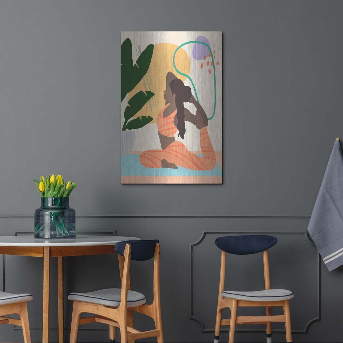 'Bright Energy 4' by Annie Warren – Metal Wall Art, 24x36 room view