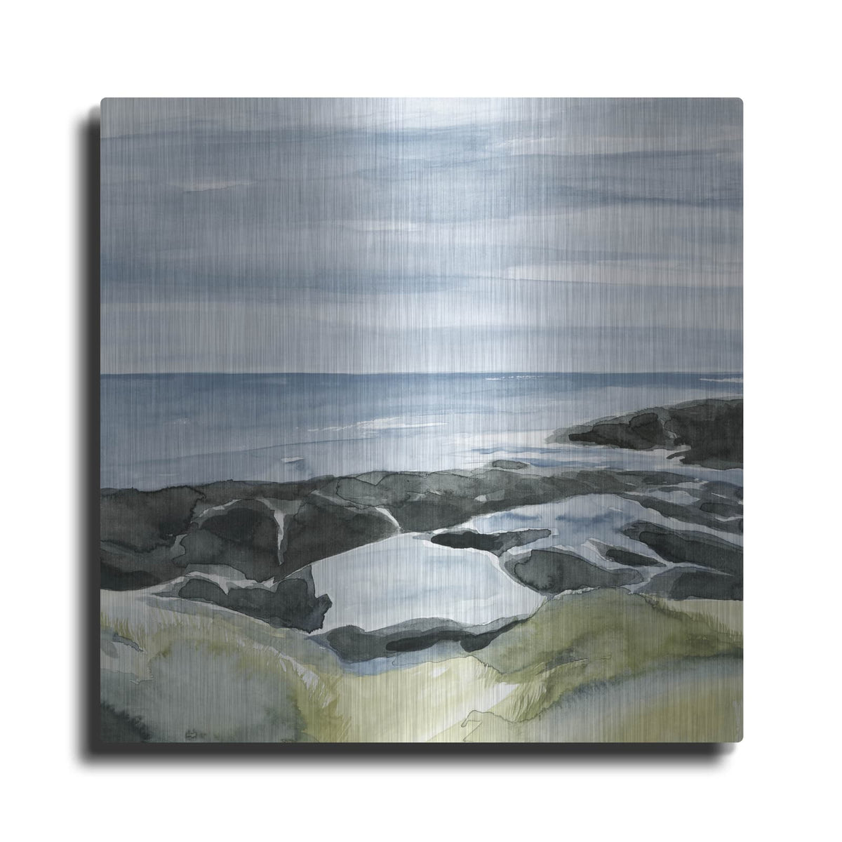 'Laura Gibson _coastal Blue 1' by Annie Warren – Metal Wall Art