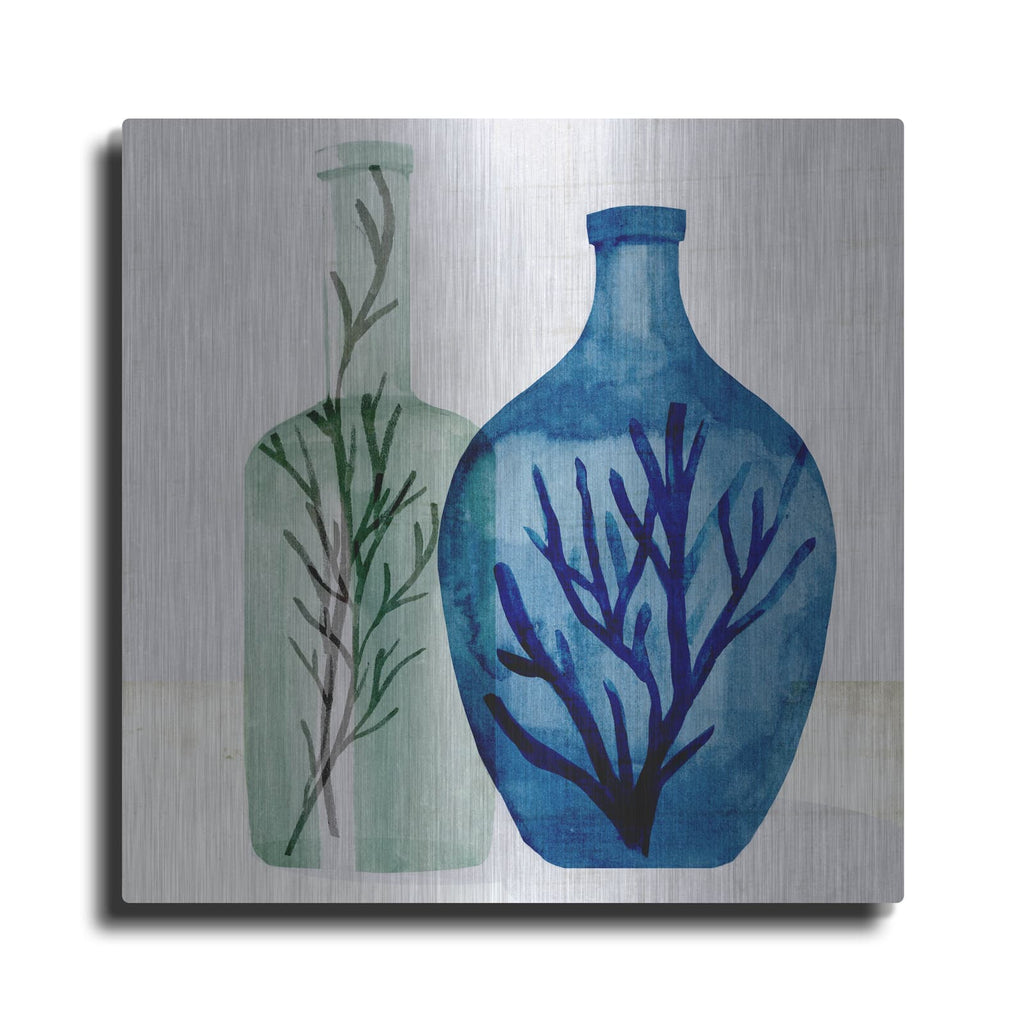 'Laura Gibson _sea Glass Vase 1' by Annie Warren – Metal Wall Art