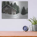 'Laura Gibson _winter Barn 1' by Annie Warren – Metal Wall Art, 16x12 room view