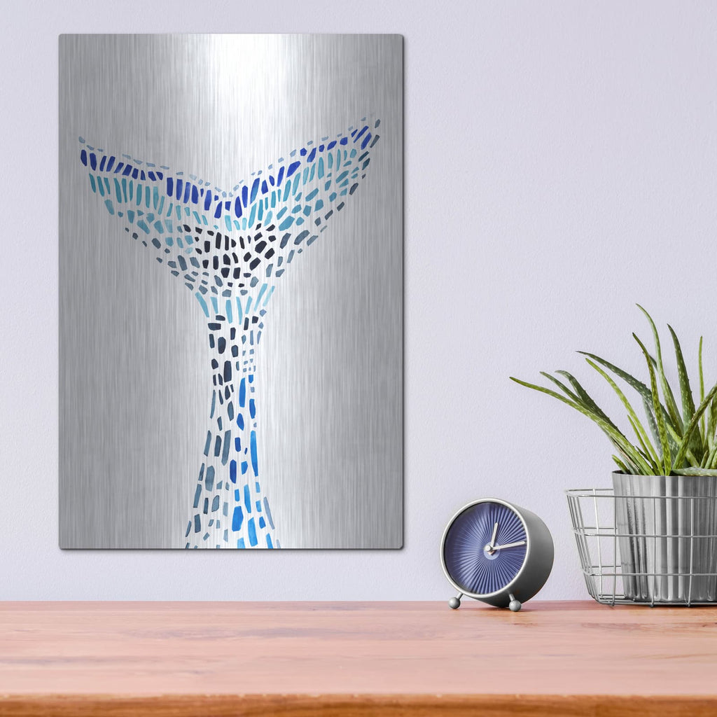 'Mosaic Tail 1' by Annie Warren – Metal Wall Art, 12x16 room view