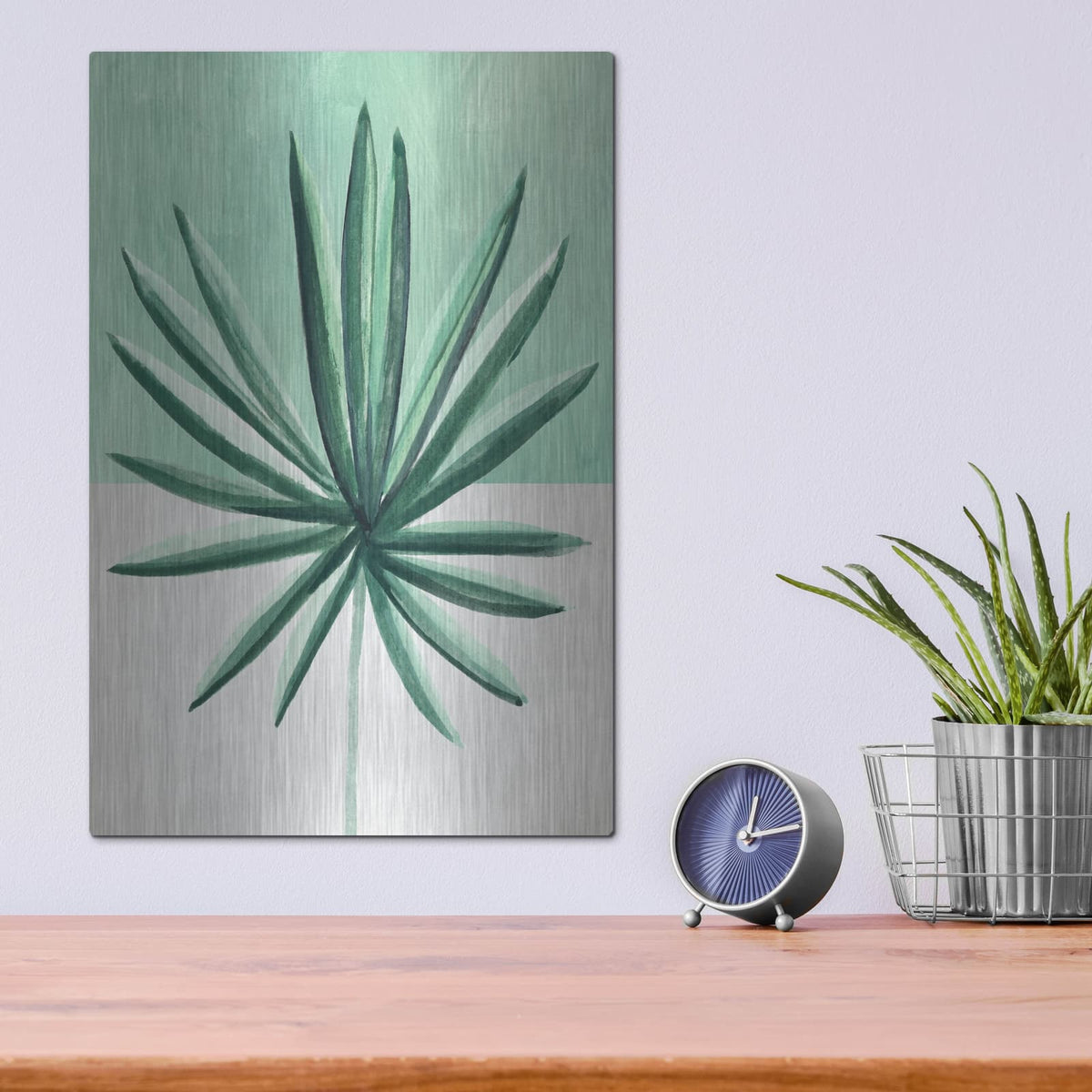 'Verging Palm 4' by Annie Warren – Metal Wall Art, 12x16 room view