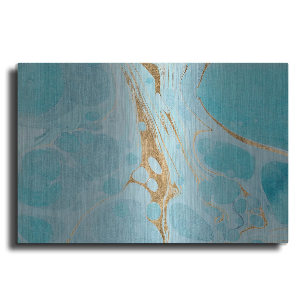 'Turquoise Stream 2' by Annie Warren – Metal Wall Art