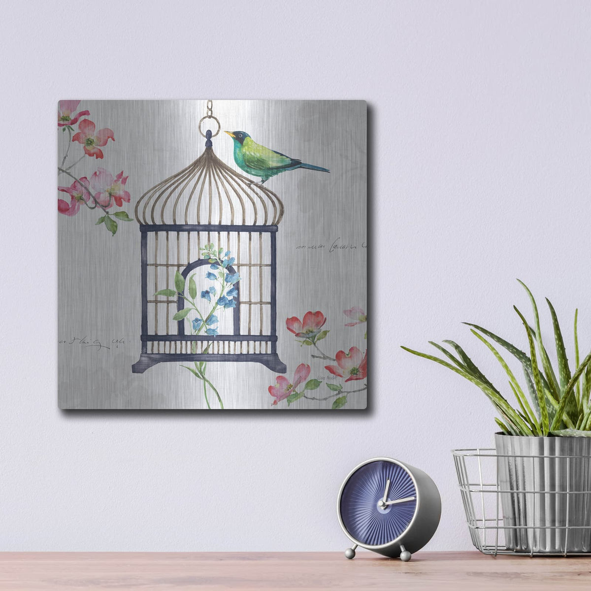 'Dogwood Garden VI' by Lisa Audit – Metal Wall Art, 12x12 room view