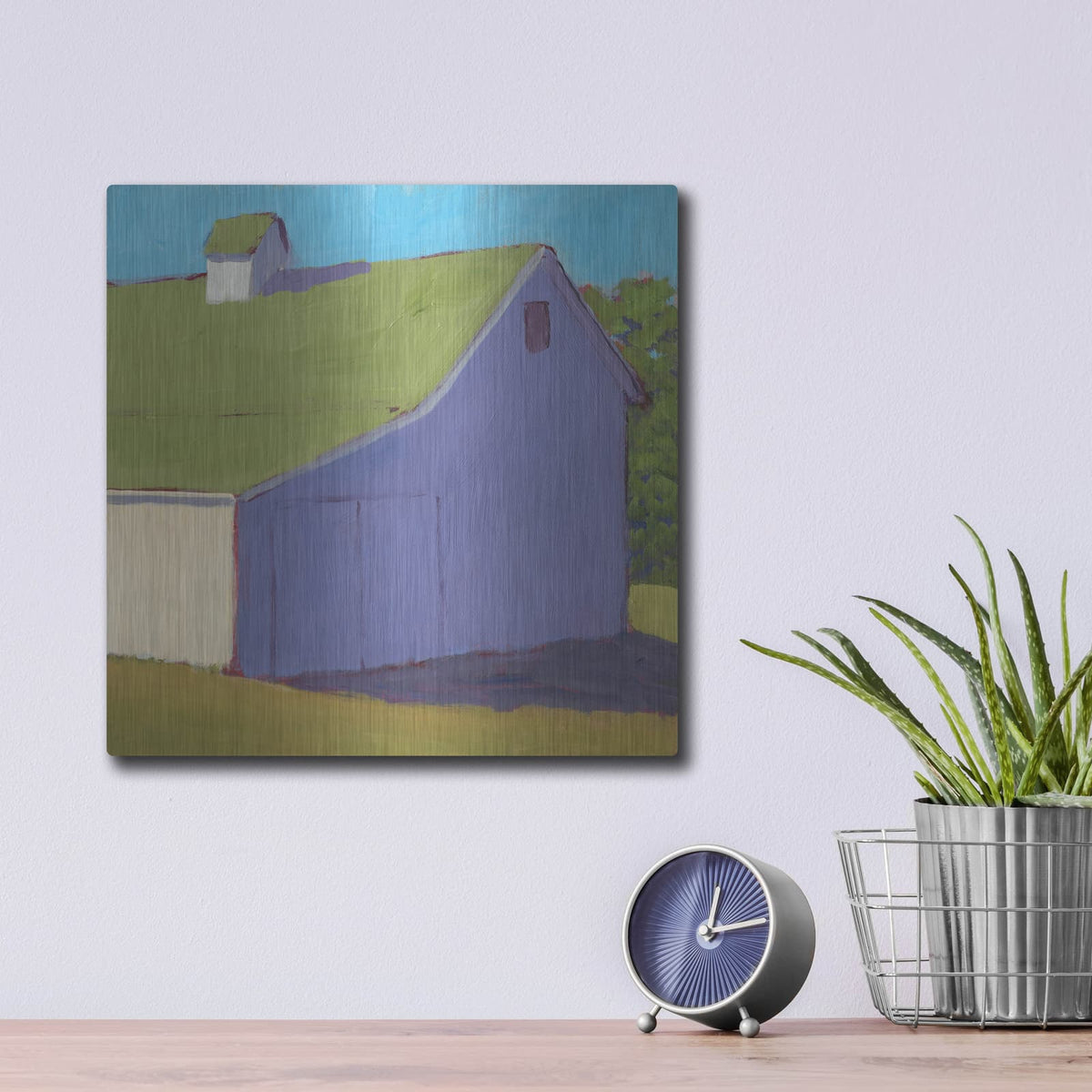 'Bucolic Structure 2' by Carol Young – Metal Wall Art, 12x12 room view