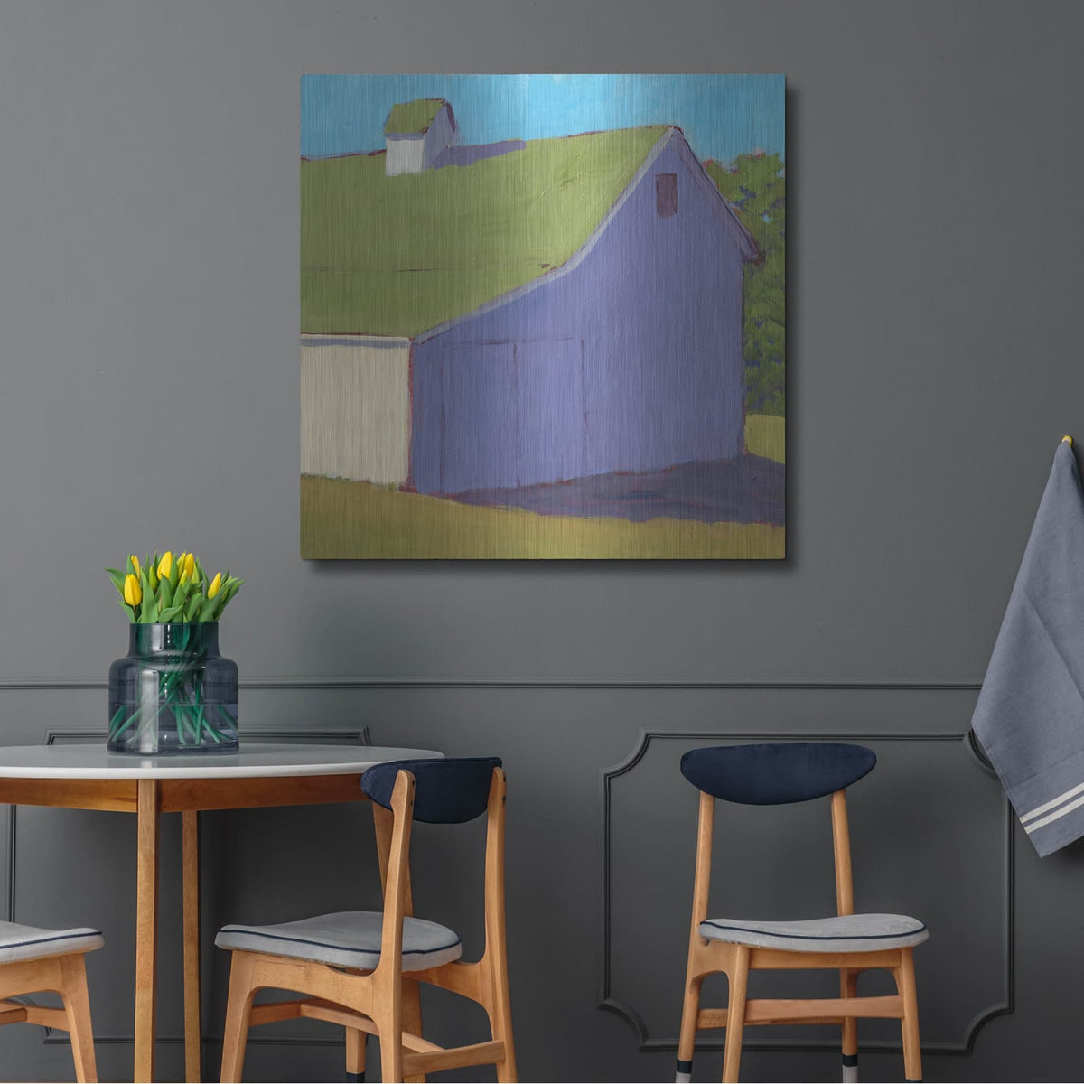'Bucolic Structure 2' by Carol Young – Metal Wall Art, 36x36 room view