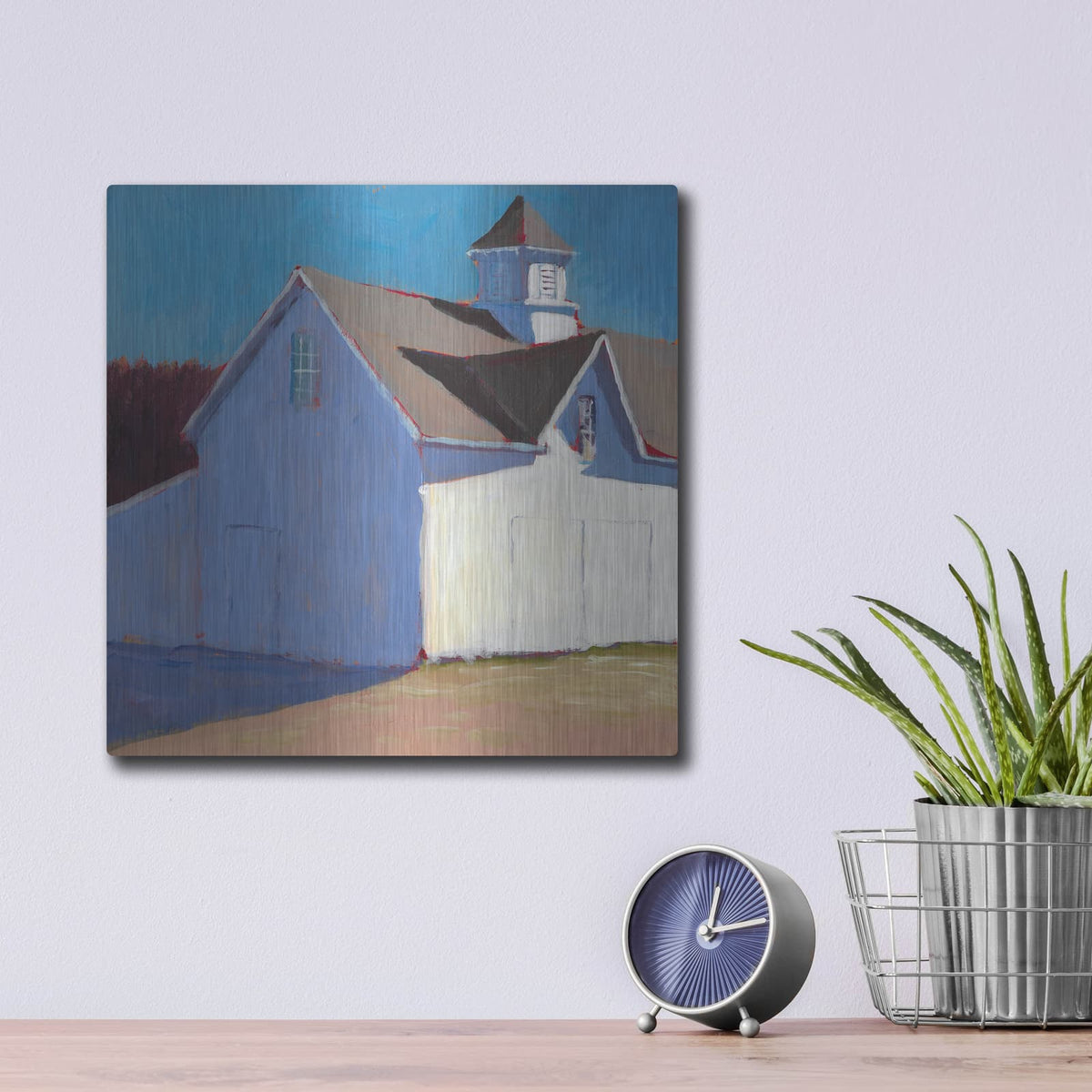 'Bucolic Structure 3' by Carol Young – Metal Wall Art, 12x12 room view