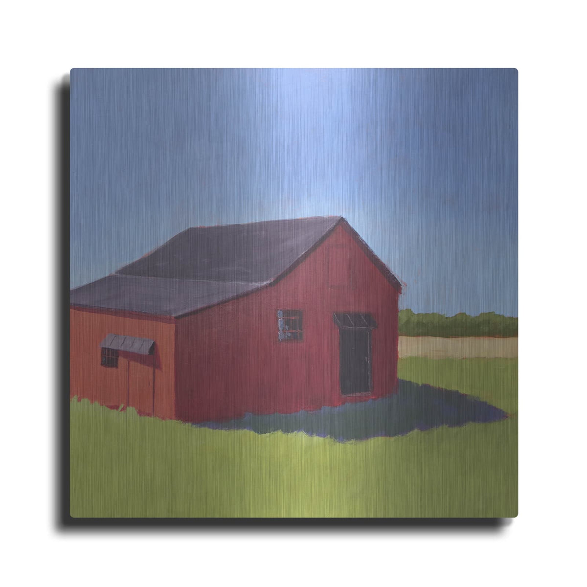 'Primary Barns 5' by Carol Young – Metal Wall Art
