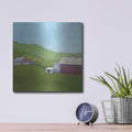 'Primary Barns 6' by Carol Young – Metal Wall Art, 12x12 room view