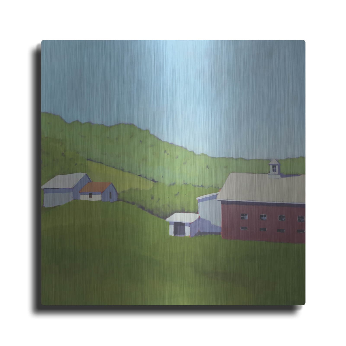 'Primary Barns 6' by Carol Young – Metal Wall Art
