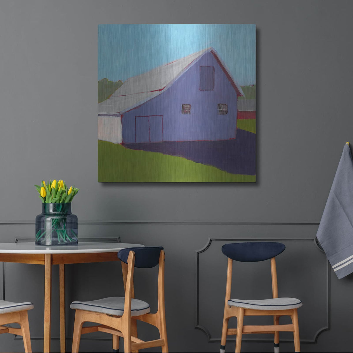 'Bucolic Structure 5' by Carol Young – Metal Wall Art, 36x36 room view