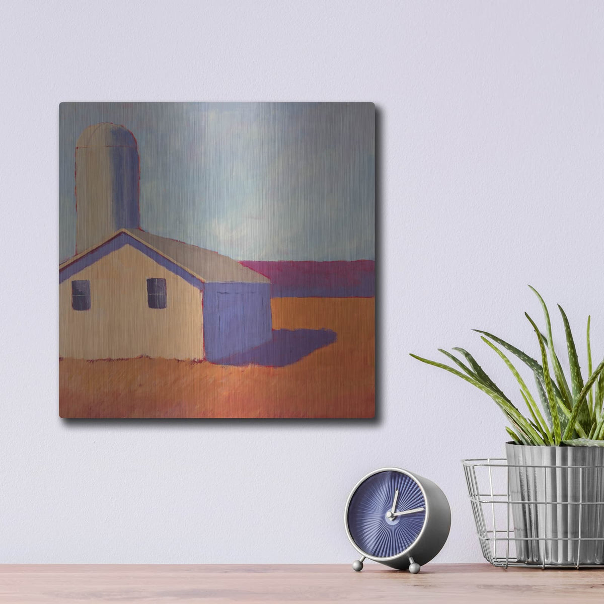 'Bucolic Structure 6' by Carol Young – Metal Wall Art, 12x12 room view