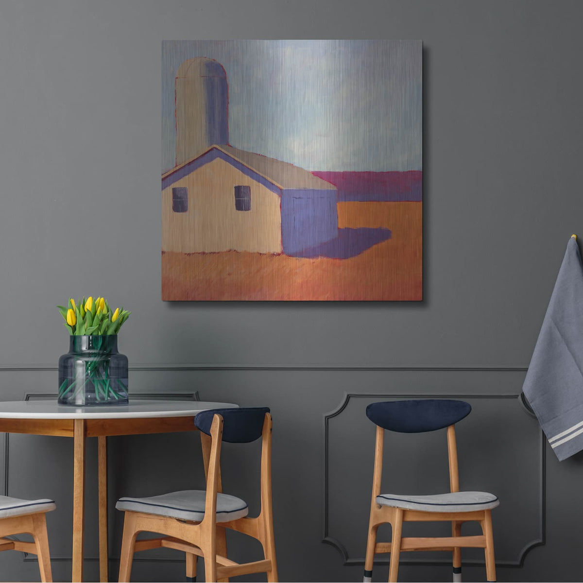 'Bucolic Structure 6' by Carol Young – Metal Wall Art, 36x36 room view