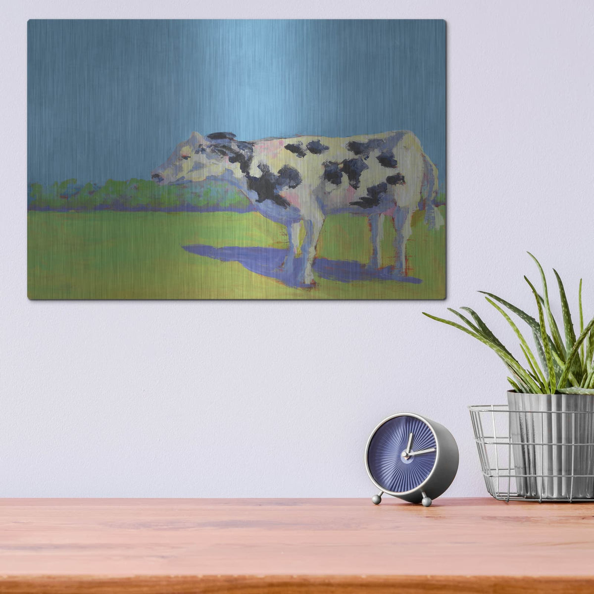 'Cow Pals 3' by Carol Young – Metal Wall Art, 16x12 room view