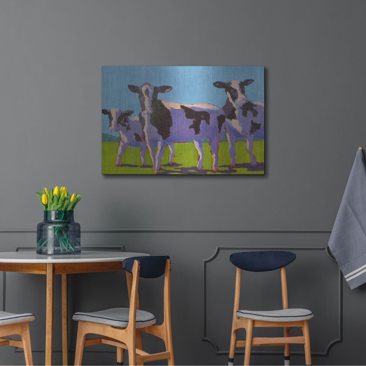 'Cow Pals 4' by Carol Young – Metal Wall Art, 36x24 room view