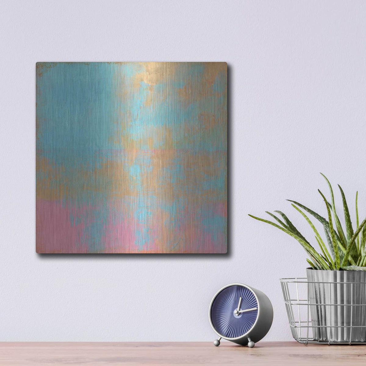'Day Glow Pastel 2' by Carol Young – Metal Wall Art, 12x12 room view