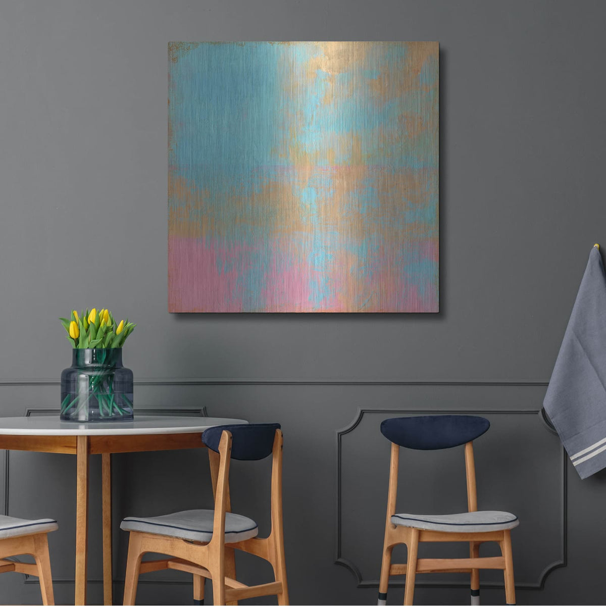 'Day Glow Pastel 2' by Carol Young – Metal Wall Art, 36x36 room view