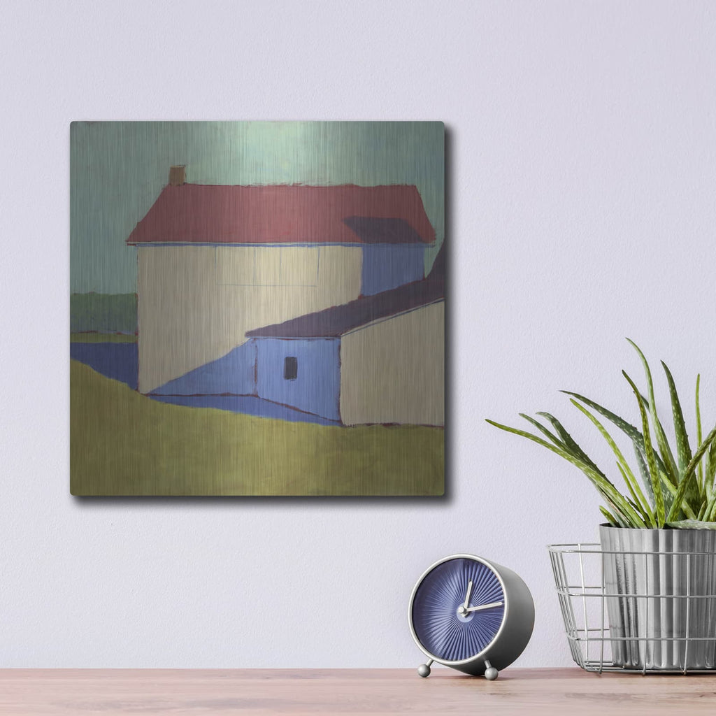 'Primary Barns 7' by Carol Young – Metal Wall Art, 12x12 room view