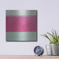 'Raspberry Mint 2' by Carol Young – Metal Wall Art, 12x12 room view