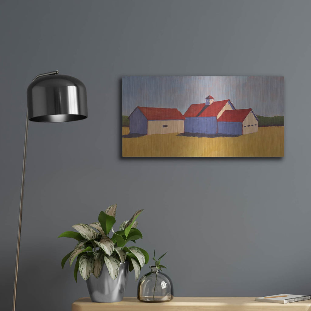 'Barn On The Range 1' by Carol Young – Metal Wall Art, 24x12 room view