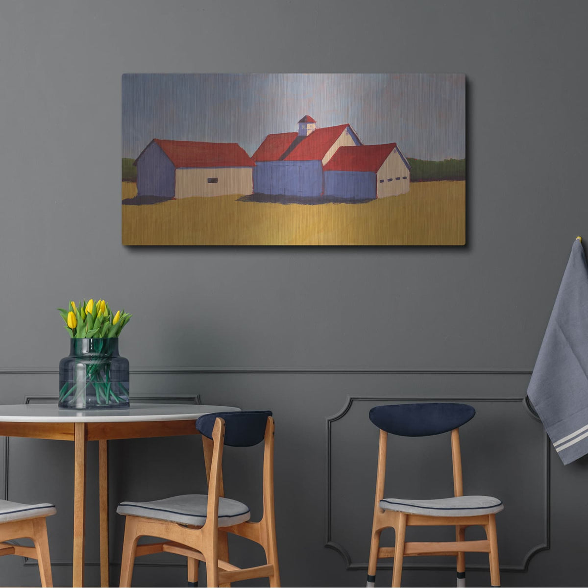 'Barn On The Range 1' by Carol Young – Metal Wall Art, 48x24 room view