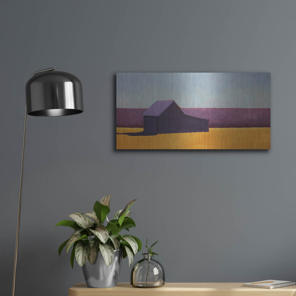 'Barn On The Range 2' by Carol Young – Metal Wall Art, 24x12 room view