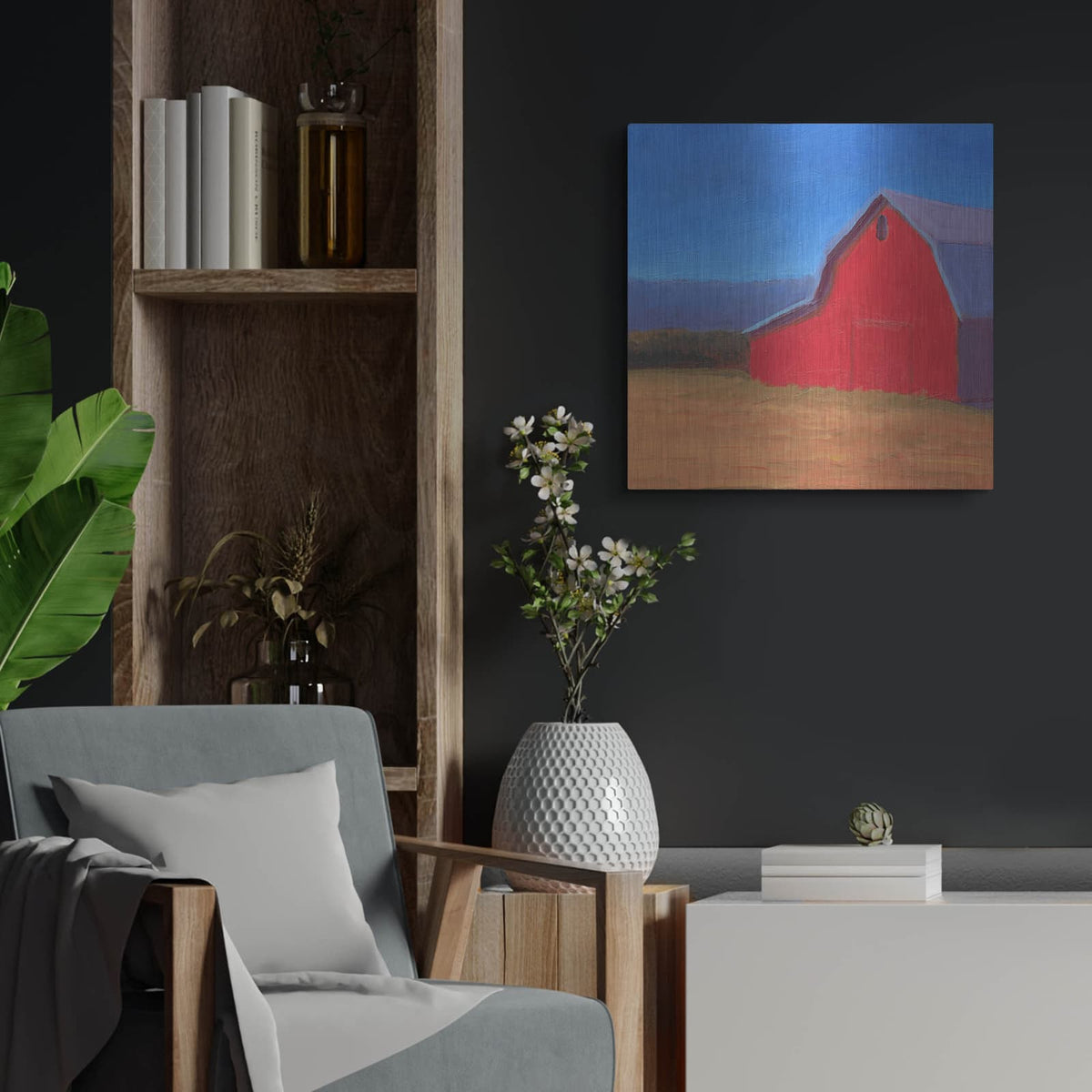 'Homestead Barn 3' by Carol Young – Metal Wall Art, 24x24 room view