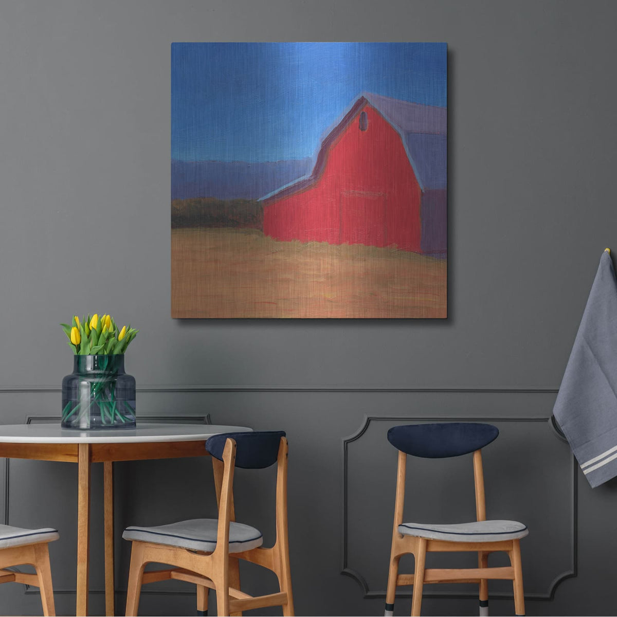 'Homestead Barn 3' by Carol Young – Metal Wall Art, 36x36 room view