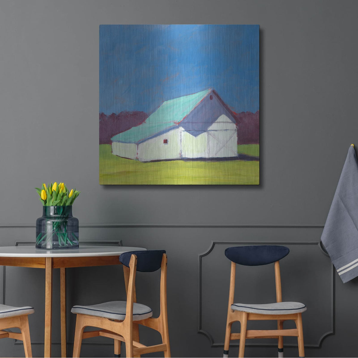 'Homestead Barn 4' by Carol Young – Metal Wall Art, 36x36 room view
