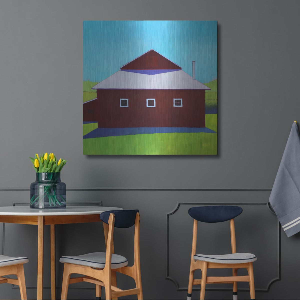 'Homestead Barn 5' by Carol Young – Metal Wall Art, 36x36 room view