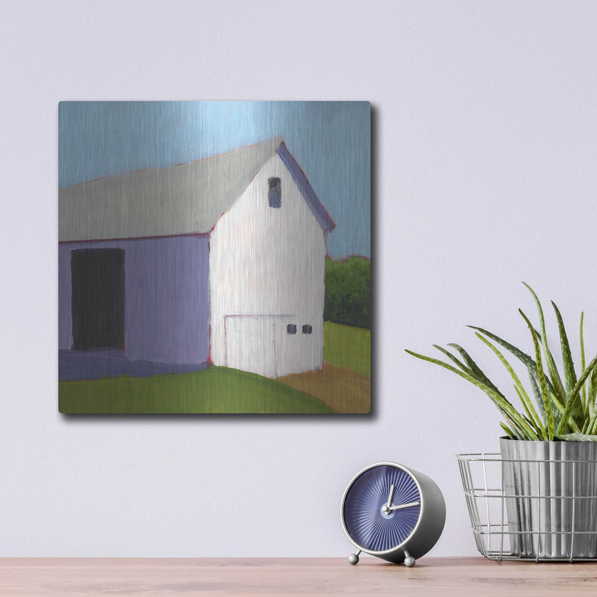 'Bucolic Structure 1' by Carol Young – Metal Wall Art, 12x12 room view