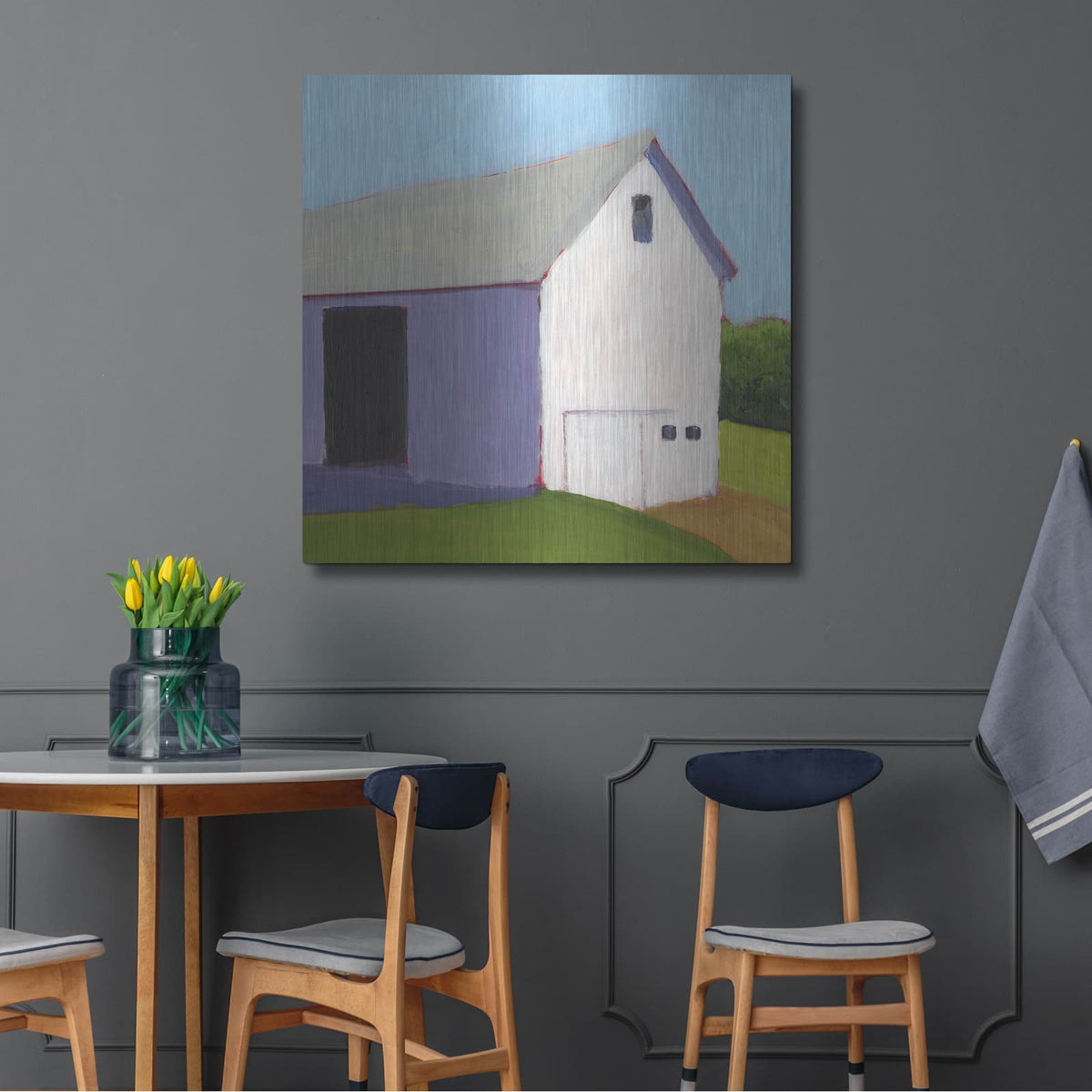 'Bucolic Structure 1' by Carol Young – Metal Wall Art, 36x36 room view