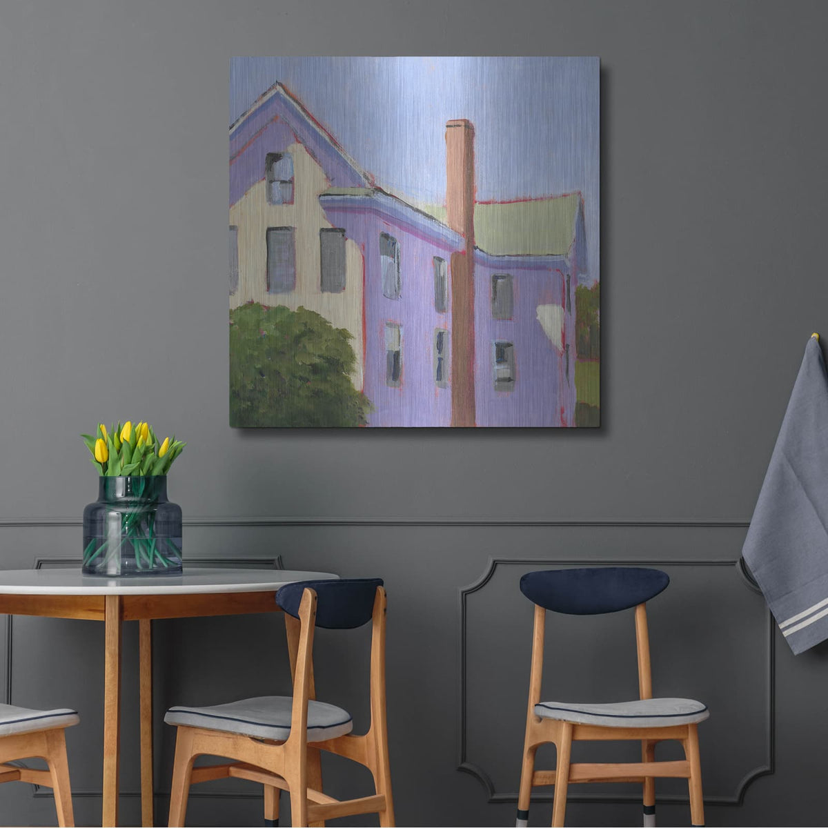 'Bucolic Structure 4' by Carol Young – Metal Wall Art, 36x36 room view