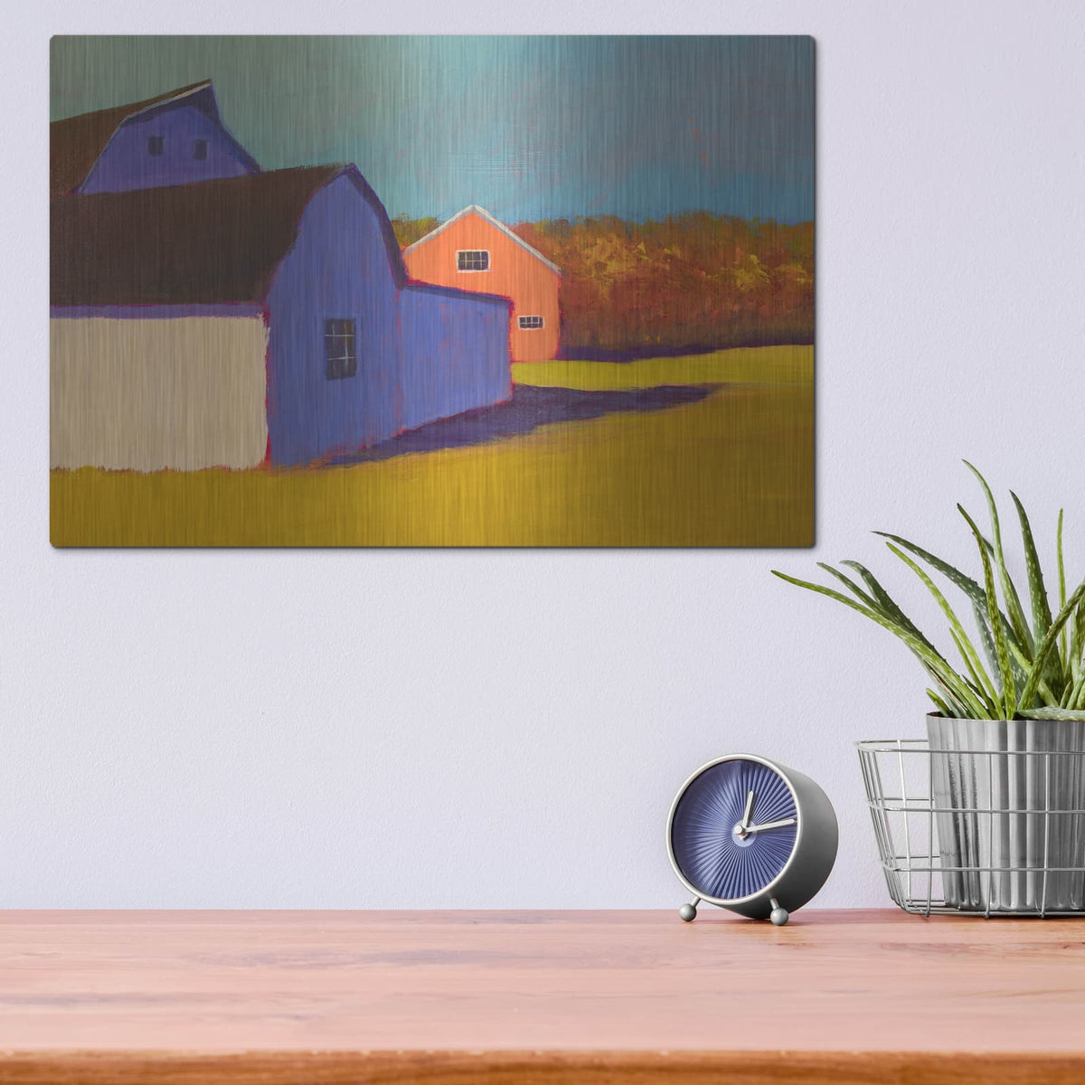 'Bucolic Structure 7' by Carol Young – Metal Wall Art, 16x12 room view