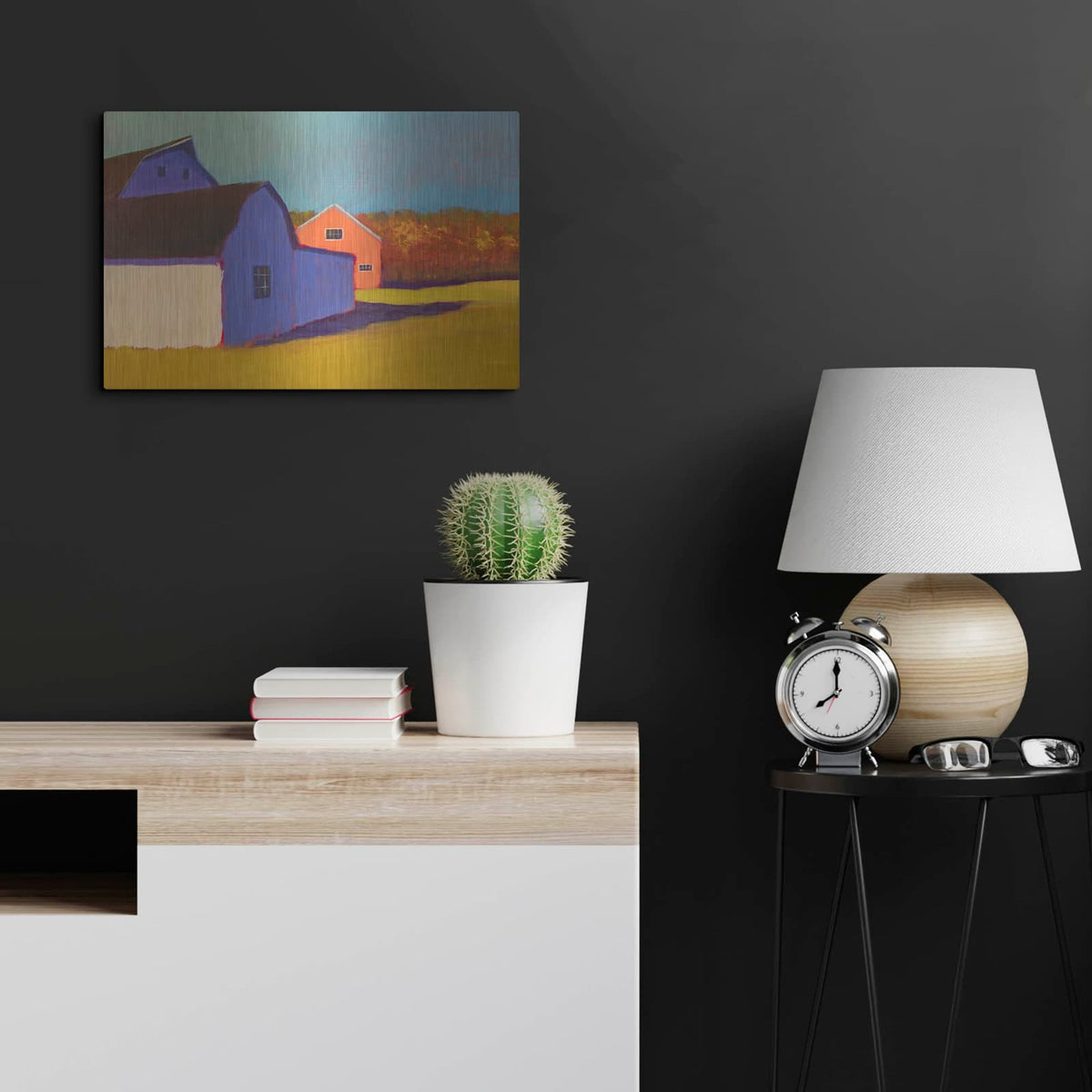 'Bucolic Structure 7' by Carol Young – Metal Wall Art, 24x16 room view