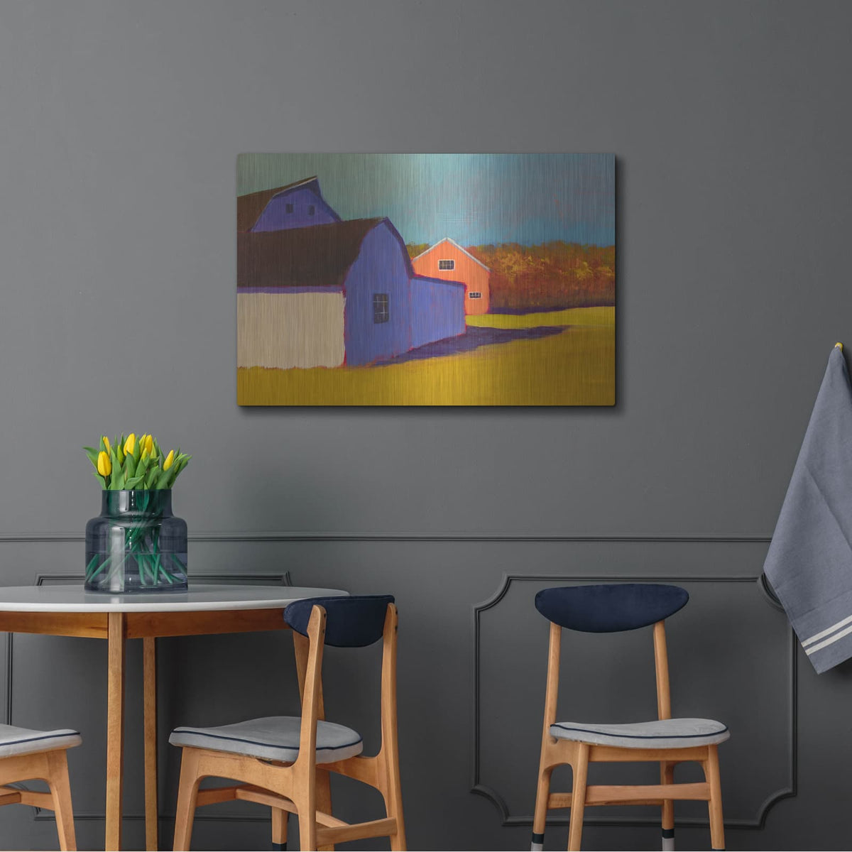 'Bucolic Structure 7' by Carol Young – Metal Wall Art, 36x24 room view