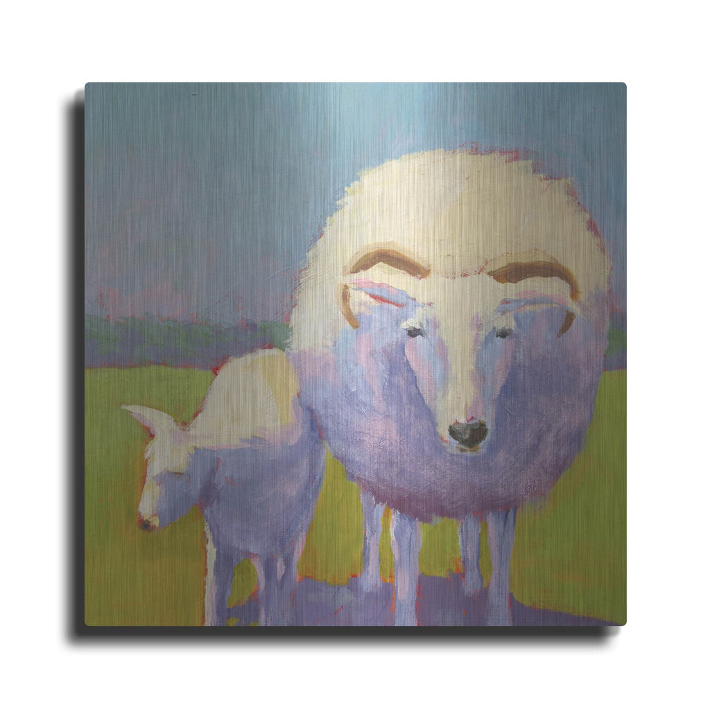 'Sheep Pals 2' by Carol Young – Metal Wall Art